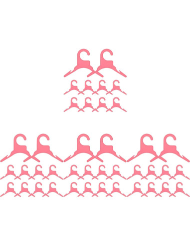 Perchas para Mascotas POPETPOP 40 pcs Plástico Rosa