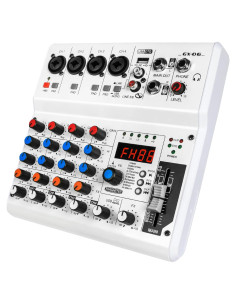 Mezclador de Audio 6 Canales Kmise con Efectos y USB