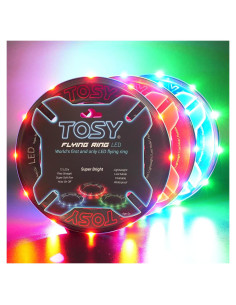 Anillo Volador TOSY - 12 LEDs RGB, Impermeable y Ligero
