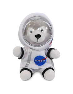 DolliBu Lobo Gris Astronauta de Peluche 15.24 cm Personalizable
