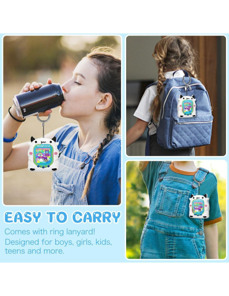 Funda de silicona BEARDDO para Tamagotchi Uni vaca blanca