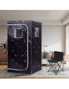 Sauna de vapor portátil Hoolife BS9010 4L control remoto 2