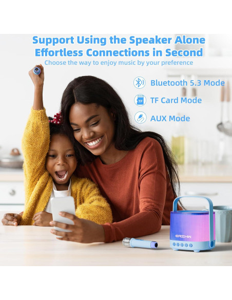 Karaoke Portátil EAIHW KM01-2 Bluetooth 5.3 con 2 Micrófonos Karaoke Portátil EAIHW KM01-2 Bluetooth 5.3 con 2 Micrófonos