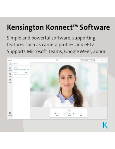 Webcam Kensington W1050 1080p Fijo Ángulo Amplio Negro