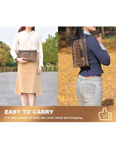 Bolsa de Almacenamiento MAICHENG Leopardo con Cerradura 27.94x19.05cm