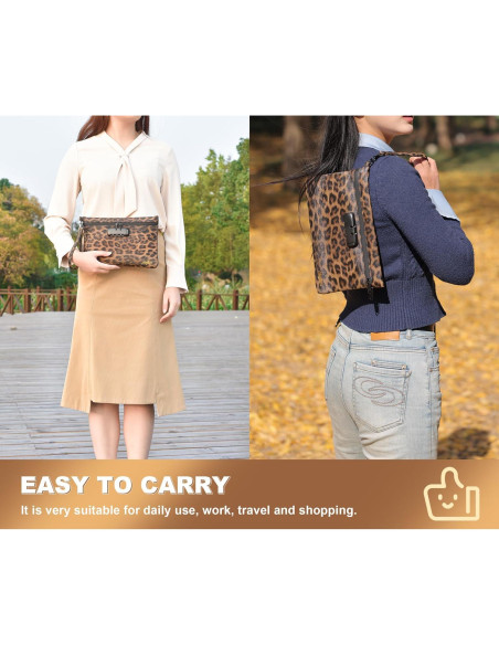 Bolsa de Almacenamiento MAICHENG Leopardo con Cerradura 27.94x19.05cm