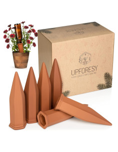 Paquete de 6 Picos de Riego Upforesy Terracota 20cm