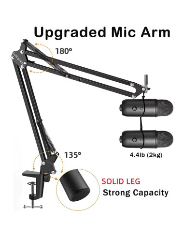 Brazo de micrófono Blue Yeti con soporte y filtro anti-pop