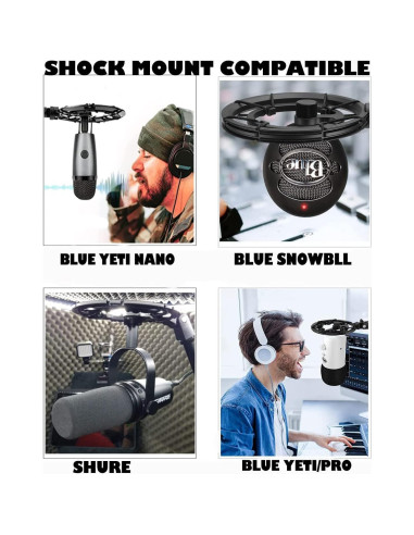 Brazo de micrófono Blue Yeti con soporte y filtro anti-pop