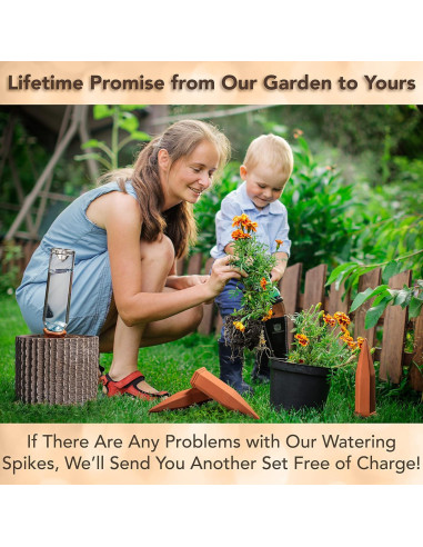 Paquete de 6 Picos de Riego Upforesy Terracota 20cm