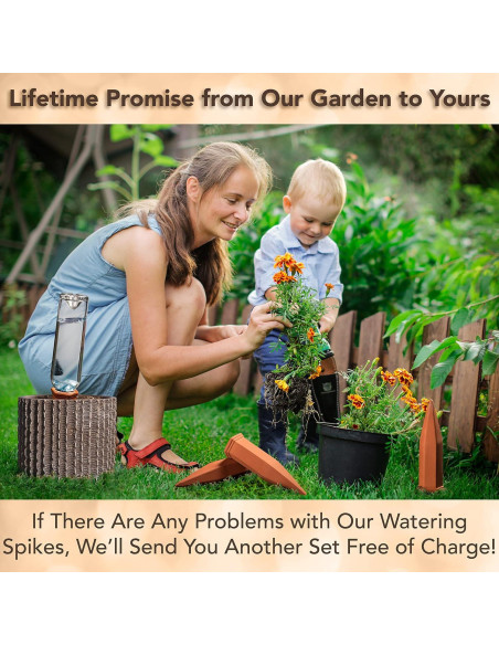 Paquete de 6 Picos de Riego Upforesy Terracota 20cm