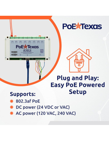 Controlador de Relé PoE 8 Canales Poe Texas - Fácil Programación