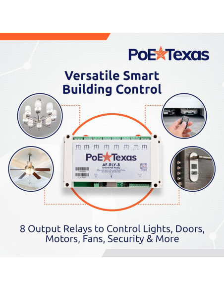 Controlador de Relé PoE 8 Canales Poe Texas - Fácil Programación