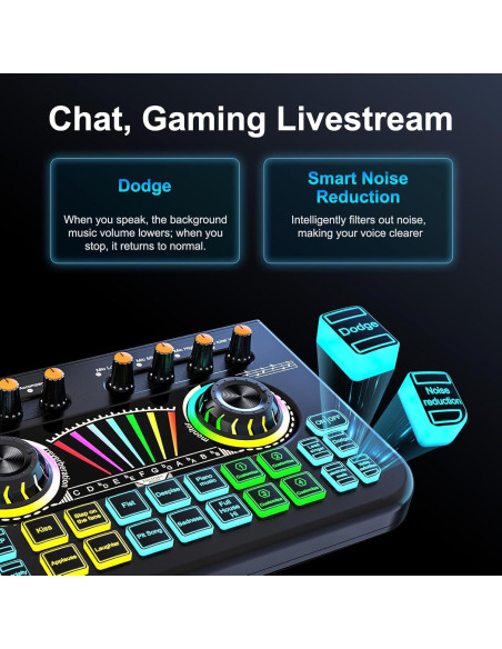 Mezclador de Audio X3 para Streaming y Podcasting