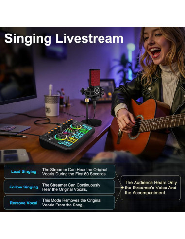 Mezclador de Audio X3 para Streaming y Podcasting