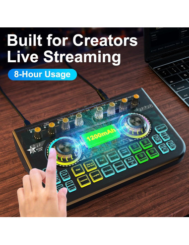 Mezclador de Audio X3 para Streaming y Podcasting