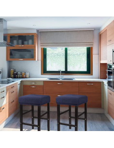 Funda de Taburete HFCNMY Rectangular 4 Pzas Azul 2