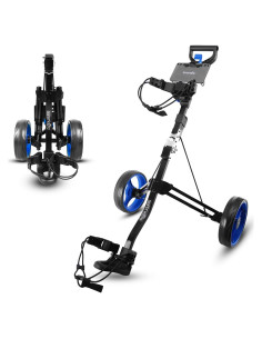 Carrito de Golf SereneLife 2 Ruedas Plegable Ligero Azul