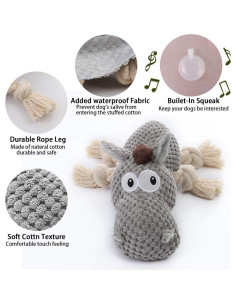 Juguete para Perro SEDIOSO Burro Peluche Squeaky 22cm 2