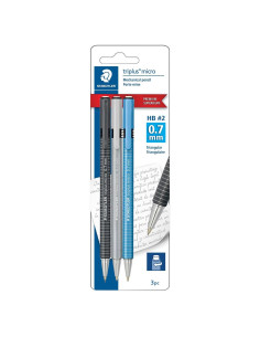Lápices Mecánicos STAEDTLER Triplus 0.7mm HB - Paquete de 3