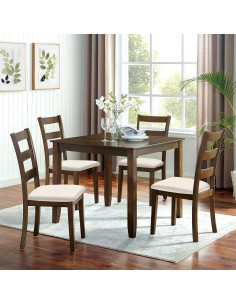 Fundas de Silla Smiry Juego de 4 Beige Elásticas Lavables 2