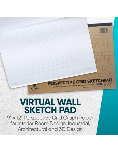 Bloc de Dibujo de Perspectiva Koala Tools 22.86x30.48 cm