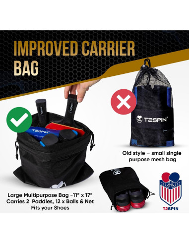 Red de Ping Pong Retráctil T2Spin - Portátil y Ajustable
