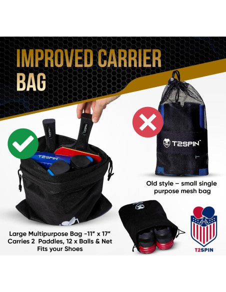 Red de Ping Pong Retráctil T2Spin - Portátil y Ajustable