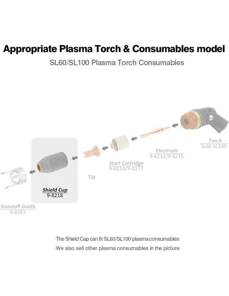 Capucha de Escudo WeldingStop 9-8218 para Plasma SL60 SL100