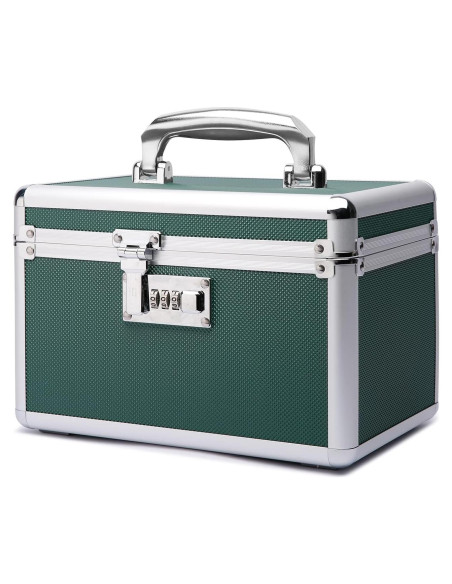 Caja de Medicamentos HEWEI WORKS Verde Cerradura 25.9x17.3 cm