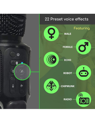 Micrófono de Karaoke Portátil Singing Machine SMM575 Bluetooth