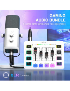 Paquete de Equipos de Juego FIFINE KS5W Micrófono y Mezclador 2