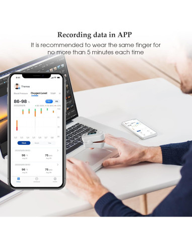 Oxímetro de Pulso Wellue FS20F Bluetooth con Pantalla OLED