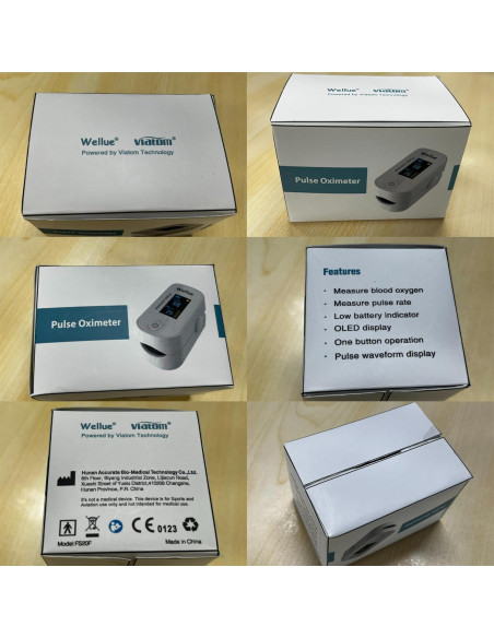 Oxímetro de Pulso Wellue FS20F Bluetooth con Pantalla OLED