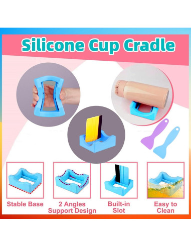 Juego de Tazas de Sublimación WAQONUY 3 Tamaños + Dispensador