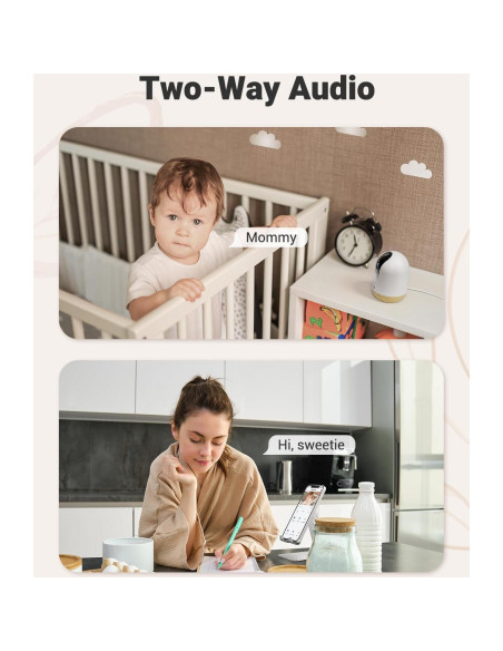 Cámara de Seguridad Interior MUBVIEW 2K WiFi 5G Pan-Tilt