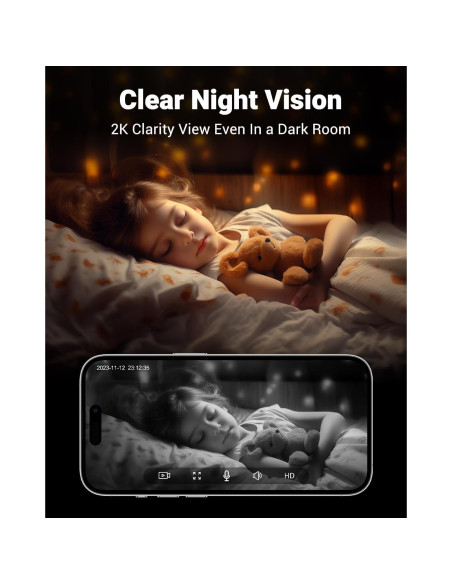 Cámara de Seguridad Interior MUBVIEW 2K WiFi 5G Pan-Tilt