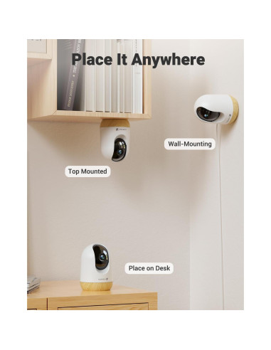 Cámara de Seguridad Interior MUBVIEW 2K WiFi 5G Pan-Tilt