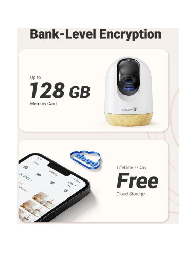 Cámara de Seguridad Interior MUBVIEW 2K WiFi 5G Pan-Tilt