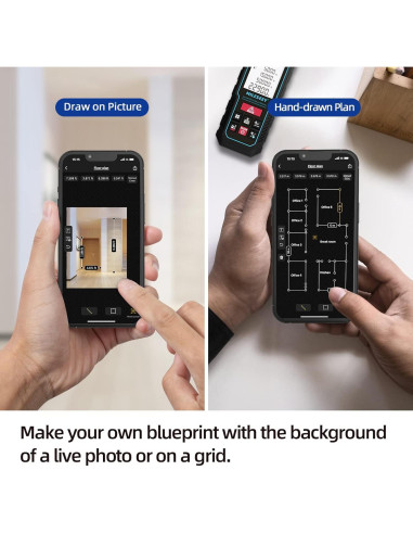 Medidor Láser MILESEEY D5 69.8m Precisión +/-2mm con APP