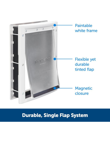 Puerta de Plástico para Mascotas PetSafe Grande 45 kg