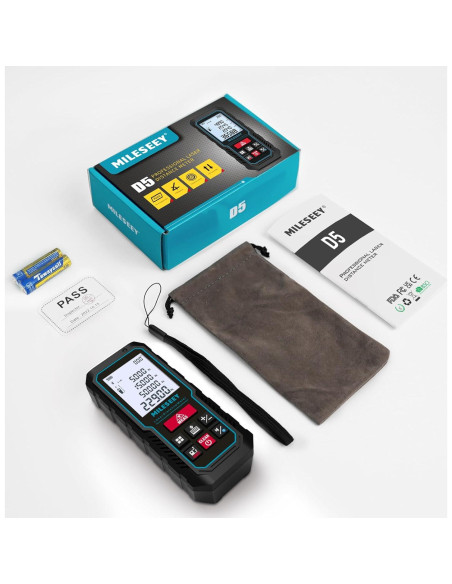 Medidor Láser MILESEEY D5 69.8m Precisión +/-2mm con APP