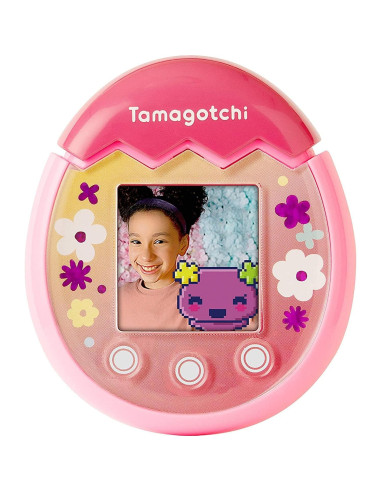 Tamagotchi Pix Bandai Rosa Floral con Cámara y Juegos