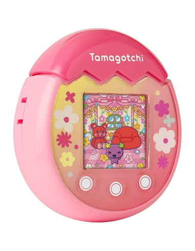 Tamagotchi Pix Bandai Rosa Floral con Cámara y Juegos