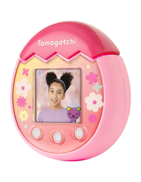 Tamagotchi Pix Bandai Rosa Floral con Cámara y Juegos