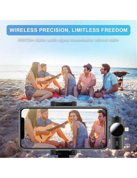 Micrófono Lavalier Inalámbrico vvituaC K16-v 3 en 1 USB-C