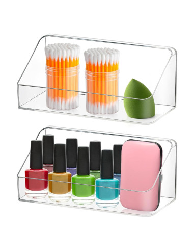 Organizador de Estantes Poeland 2 Pack Transparente 20x20 cm