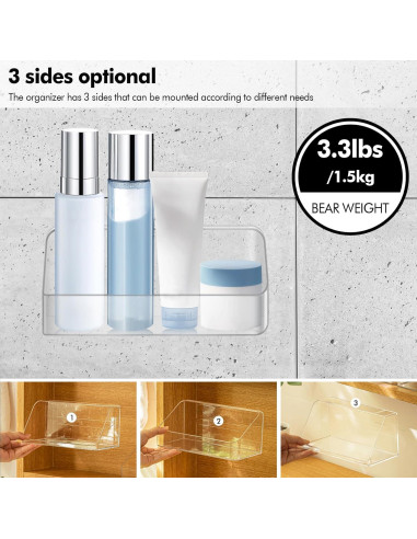 Organizador de Estantes Poeland 2 Pack Transparente 20x20 cm