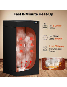 Sauna de Vapor Portátil TOREAD 2.6L 1000W para el Hogar 2