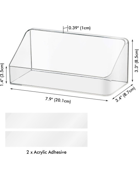 Organizador de Estantes Poeland 2 Pack Transparente 20x20 cm